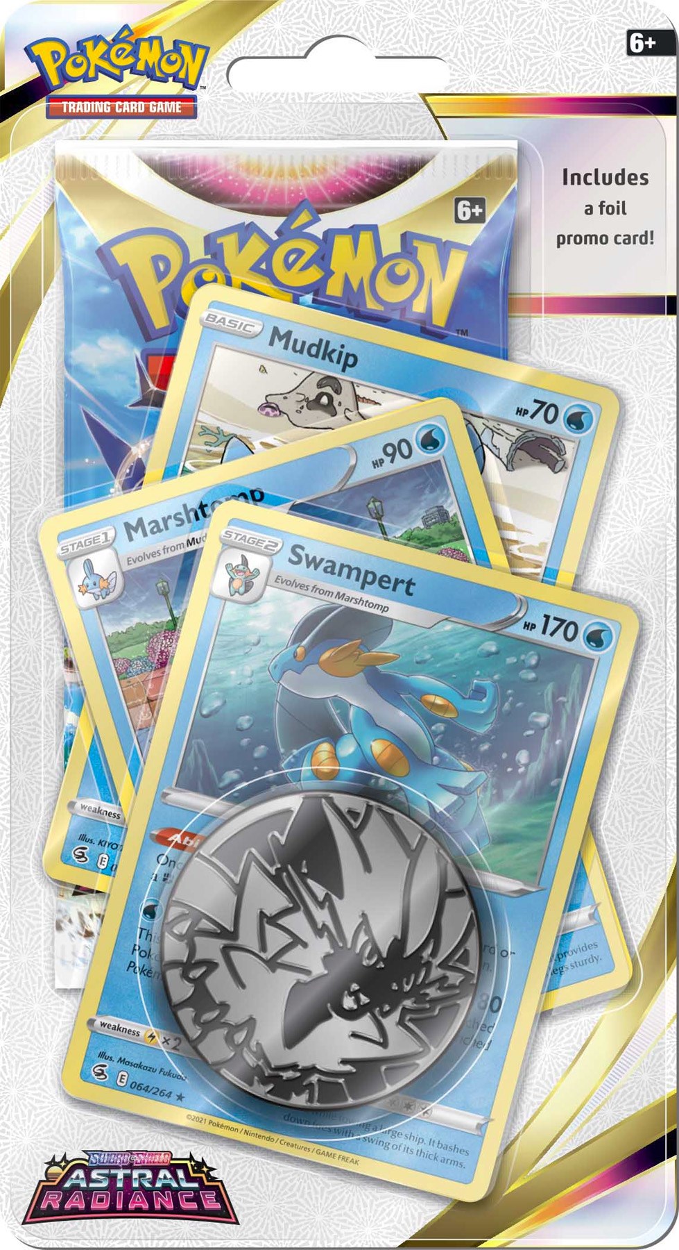 Swampert Premium Checklane Blister from Astral Radiance Pokémon card set